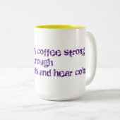 Sterke koffie tweekleurige koffiemok (Voorkant rechts)