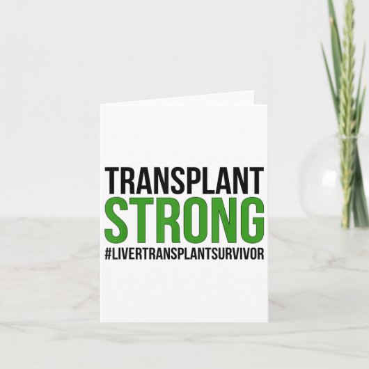 Sterke levertransplantaatoverlevende levertranspla kaart (Voorkant)