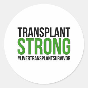 Sterke levertransplantaatoverlevende levertranspla ronde sticker