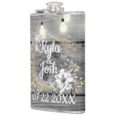 Sterke lichten Flloral Wreath Rustic Wedding Heupfles (Links)