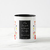 Sterke liefde en koffie Schattige paar minimalisti Mok (Midden)