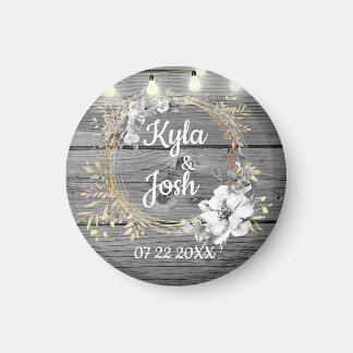 Sterke lights Wreath Rustic Wedding Magneet