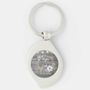 Sterke lights Wreath Rustic Wedding Sleutelhanger