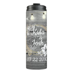Sterke lights Wreath Rustic Wedding Thermosbeker