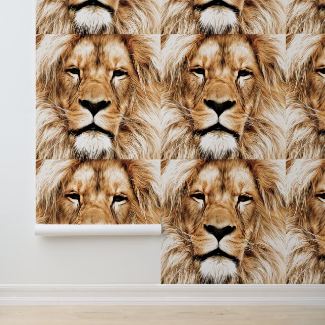 Sterke Lion Behang (Applicatie)