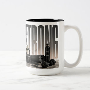 Sterke Luxe Fitness Editoriale Grafiek Tweekleurige Koffiemok