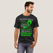 Sterke lymfoomkanker Lime Green awareness T-shirt (Voorkant volledig)