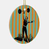 sterke man fitness spieren ornament (Rechts)