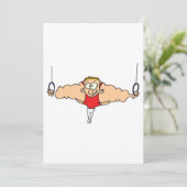 Sterke Man Gymnast uitnodigingen (Staand voorkant)