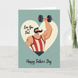 Sterke man Lief je papa kaart