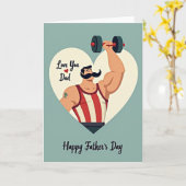 Sterke man Lief je papa kaart (Gele Bloem)