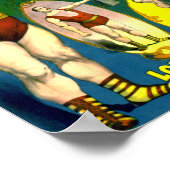 Sterke Mannen Circus Show Vintage 1898 Poster (Hoek)