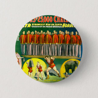 Sterke Mannen Circus Show Vintage 1898 Poster Ronde Button 5,7 Cm