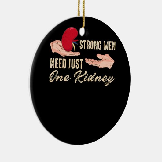 Sterke mannen hebben slechts één nierontwerp nodig keramisch ornament (Rechts)