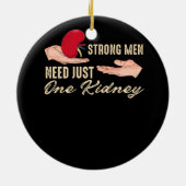 Sterke mannen hebben slechts één nierontwerp nodig keramisch ornament (Achterkant)