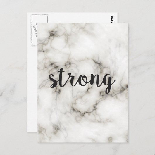 Sterke marmer briefkaart (Voorkant / Achterkant)