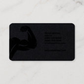 Sterke masculine-trainer met donkere stijl visitekaartje (Achterkant)