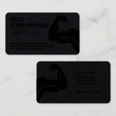 Sterke masculine-trainer met donkere stijl visitekaartje (Voorkant / Achterkant)