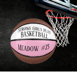 Sterke meisjes basketballen