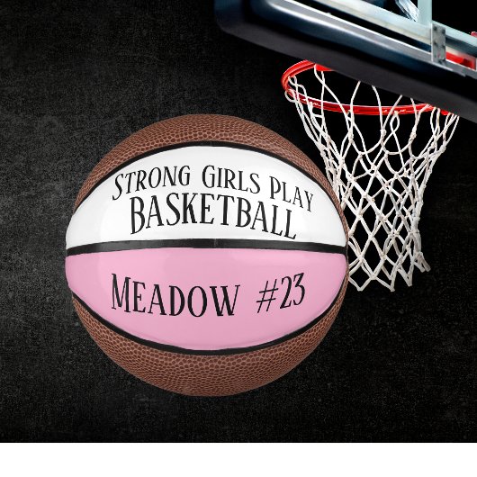Sterke meisjes basketballen