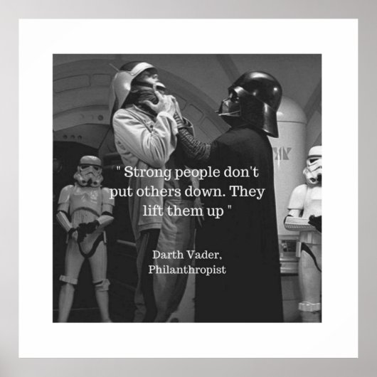 Sterke mensen zetten anderen niet neer en tillen h poster (Voorkant)