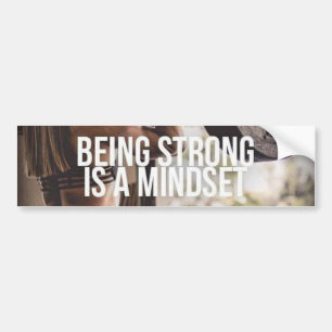 Sterke Mindset - Inspirerend voor de fitness van v Bumpersticker
