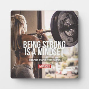 Sterke Mindset - Inspirerend voor de fitness van v Fotoplaat