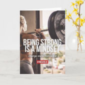 Sterke Mindset - Inspirerend voor de fitness van v Kaart (Gele Bloem)