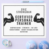 Sterke minimalistische fitnesstrainer flyer (Enkel)