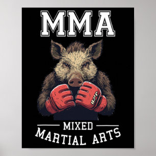 Sterke MMA Wild Boar - Thaise bokskooi vechten Poster