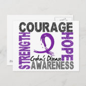 Sterke moed hoop ziekte van Crohn Briefkaart (Voorkant / Achterkant)
