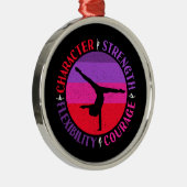Sterke moed voor meisjes Gymnastiek Metalen Ornament (Rechts)