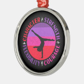 Sterke moed voor meisjes Gymnastiek Metalen Ornament (Links)