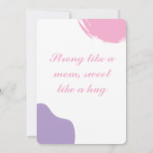 Sterke Moeder Baby Shower Uitnodigingskaart Kaart (Achterkant)