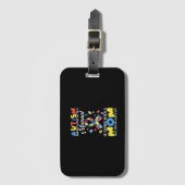 Sterke moeder die nooit autisme opvoedt bagagelabel (Voorkant (verticaal))