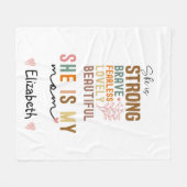 Sterke Moeder Retro Script Groovy Moederdag Fleece Deken (Voorkant (Horizontaal))