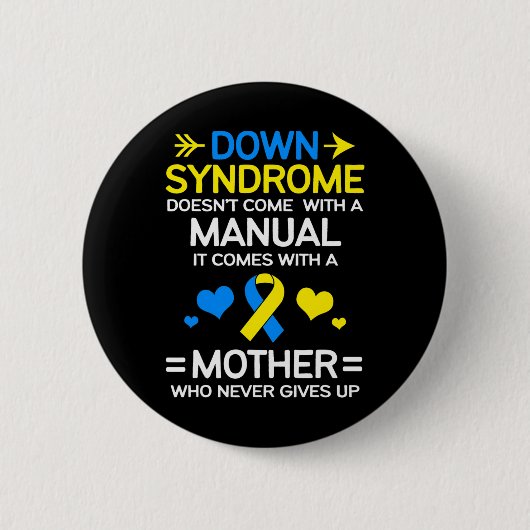 Sterke moeder van Down Syndroom bewustzijn moeder Ronde Button 5,7 Cm (Voorkant)