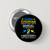 Sterke moeder van Down Syndroom bewustzijn moeder Ronde Button 5,7 Cm (Voorkant /achterkant)