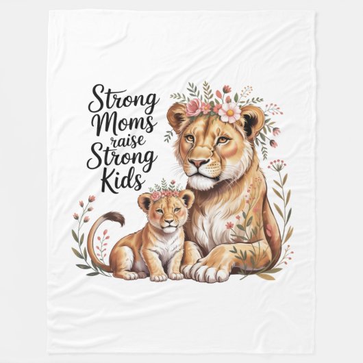 Sterke moeders voeden sterke kinderen op fleece deken (Voorkant)