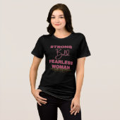 Sterke moedige onverschrokken vrouw Tri-Blend shirt (Voorkant volledig)