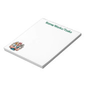 Sterke monteur – gespierde monteur notitieblok (Linkerzijde)