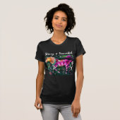 Sterke mooie Abstracte grillige paardenschilderkun T-shirt (Voorkant volledig)