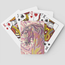 Sterke mooie Paard Art Deco stijl Pokerkaarten