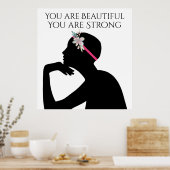 Sterke mooie vrouw poster (Keuken)