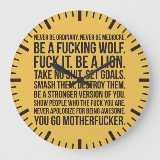 Sterke motivatie - Nooit gewoon Shirt zijn Grote Klok (Voorkant)