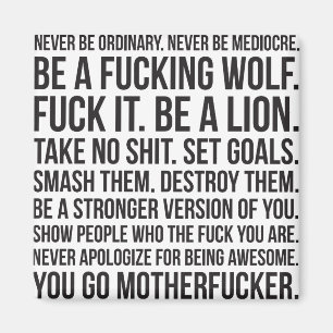 Sterke motivatie - Nooit gewoon Shirt zijn Magneet