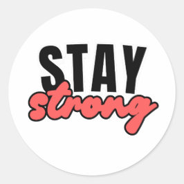 Sterke Motivatie typografie Ronde Sticker