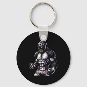 Sterke Muay Thai Gorilla - Thaise boksen en vechte Sleutelhanger