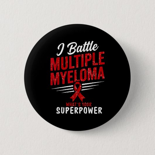 Sterke multiple myeloma kankerbewustzijn warrior ronde button 5,7 cm (Voorkant)