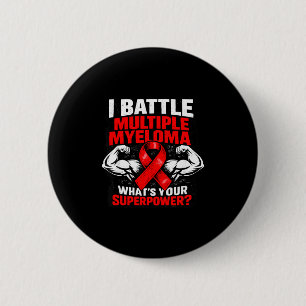 Sterke multiple myeloma vechter kanker overlevende ronde button 5,7 cm